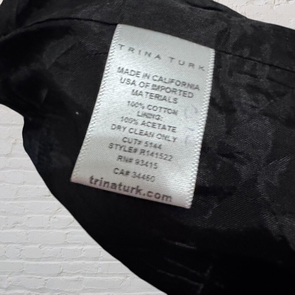TRINA TURK Black Jacquard Graphic Confetti Pixel Grid Colorful Mini Skirt 8 - Picture 4 of 6